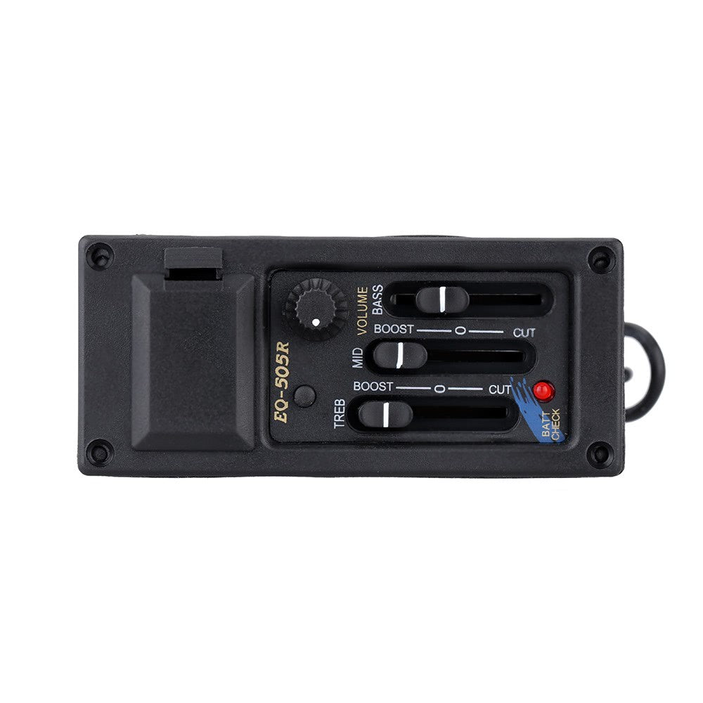 3-Band Acoustic Guitar Preamp EQ: Tone, Volume Amplifier, Piezo Pickup Tuner