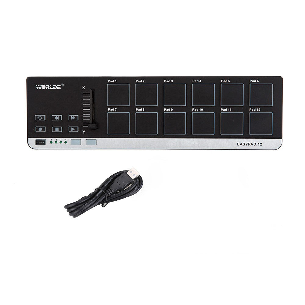 Worlde EasyPad.12 Mini USB MIDI Controller - 12 Portable Drum Pads