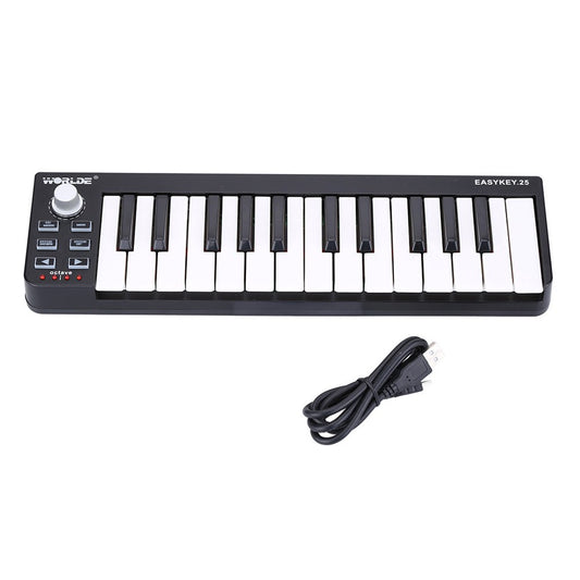 WORLDE Easykey 25 Portable 25-Key USB MIDI Keyboard Controller