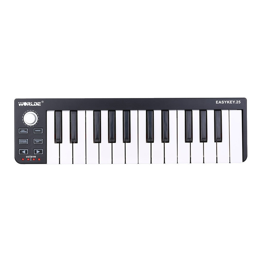 WORLDE Easykey 25 Portable 25-Key USB MIDI Keyboard Controller