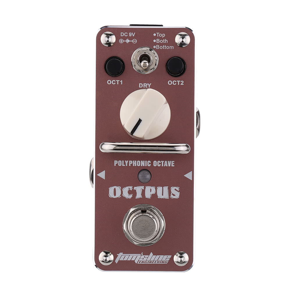 AROMA AOS-3 Mini Octopus Polyphonic Octave Electric Guitar Pedal with True Bypass