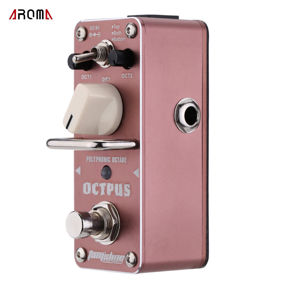 AROMA AOS-3 Mini Octopus Polyphonic Octave Electric Guitar Pedal with True Bypass