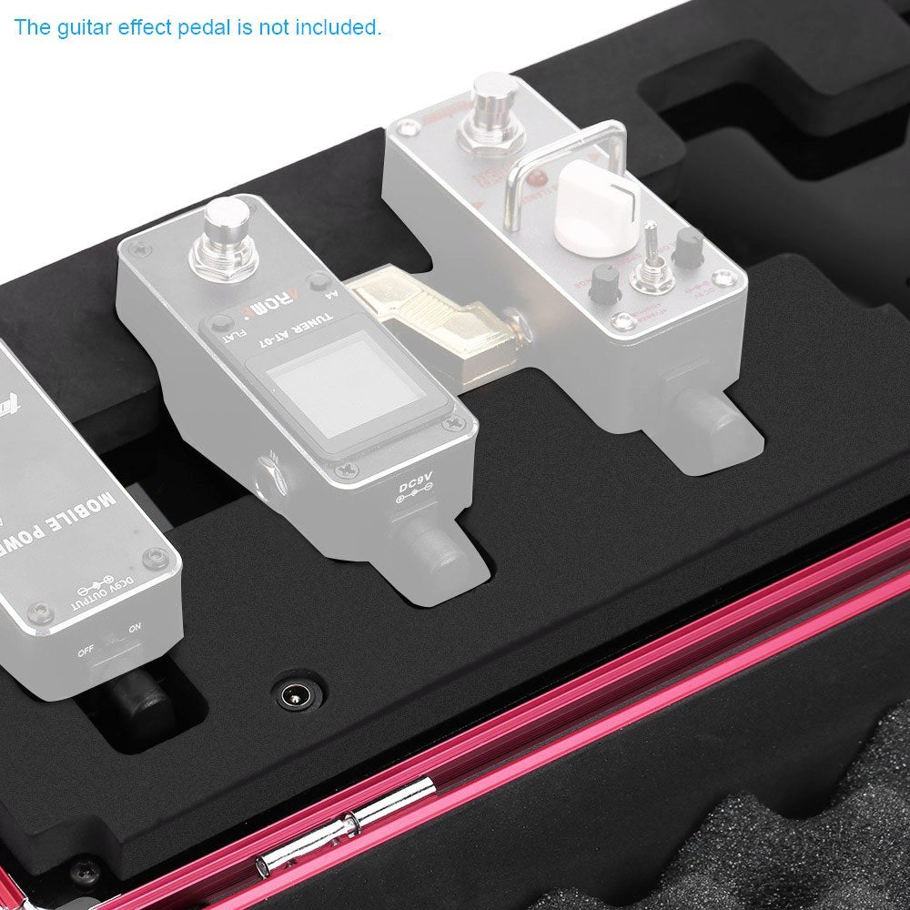 Aroma APB-3 Guitar Effects Pedal Carrying Case - Total Metal Lock with Secure Latches