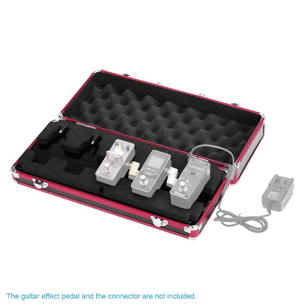 Aroma APB-3 Guitar Effects Pedal Carrying Case - Total Metal Lock with Secure Latches