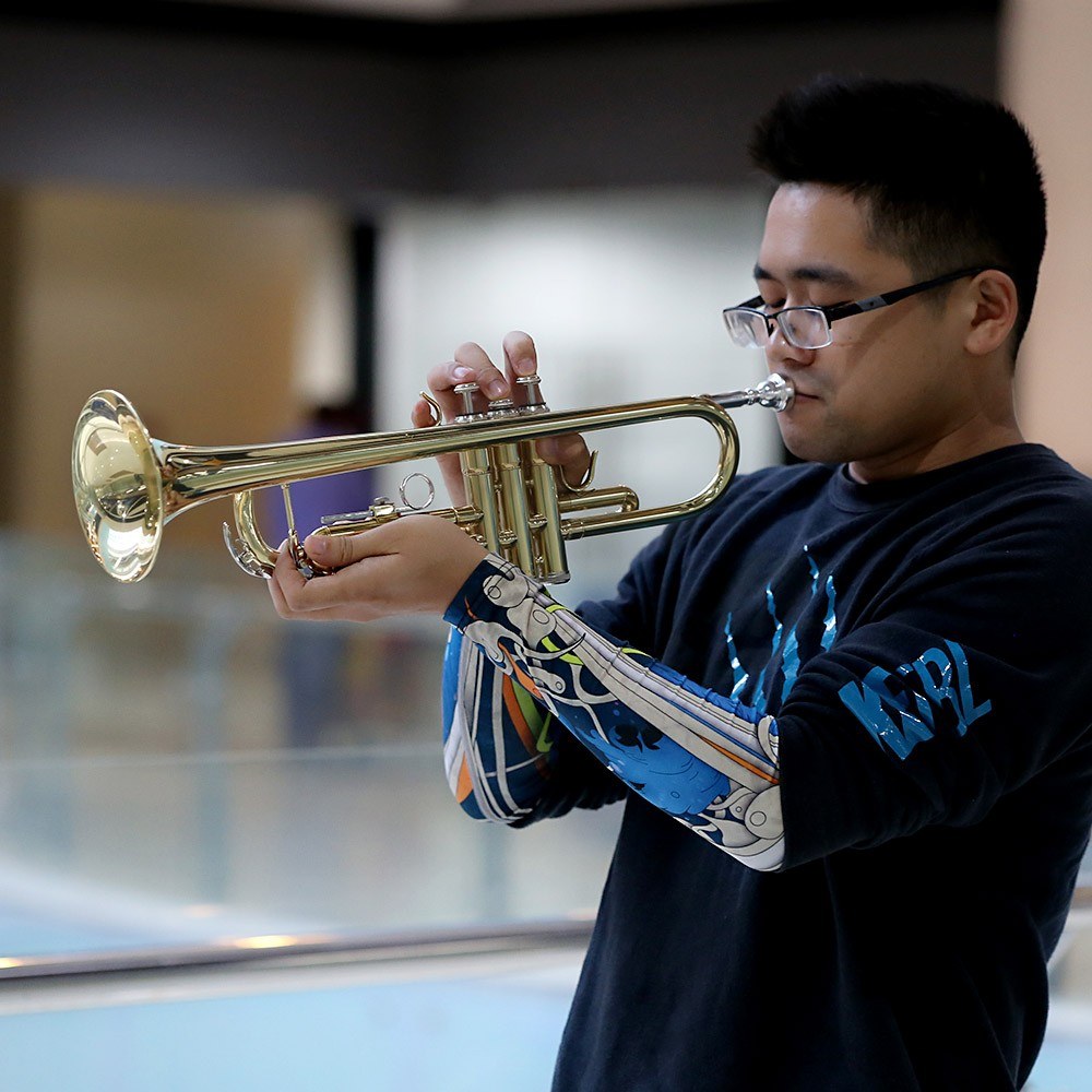 Bb Flat Gold Brass Trumpet - Exquisite Design with Full Accessory Kit