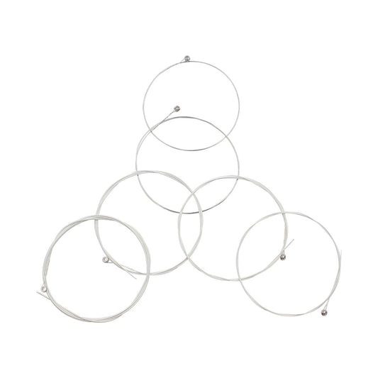 Silver-Plated Copper Alloy Acoustic Guitar Strings Set (1st-6th, .010-.047), 6pcs Stainless Steel