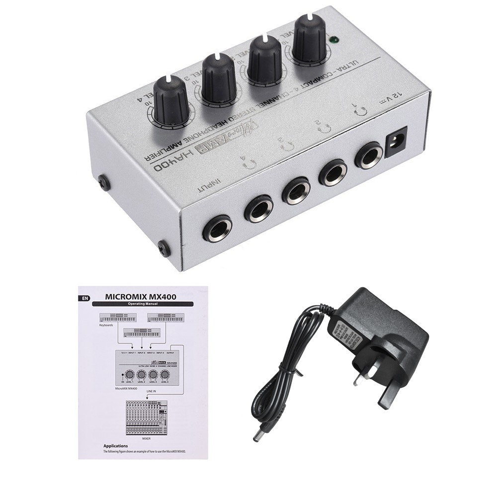 HA400 Ultra-Compact 4-Channel Stereo Headphone Amplifier