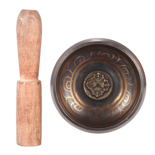 2.8 Inch Handmade Tibetan Metal Singing Bowl with Striker for Meditation & Healing