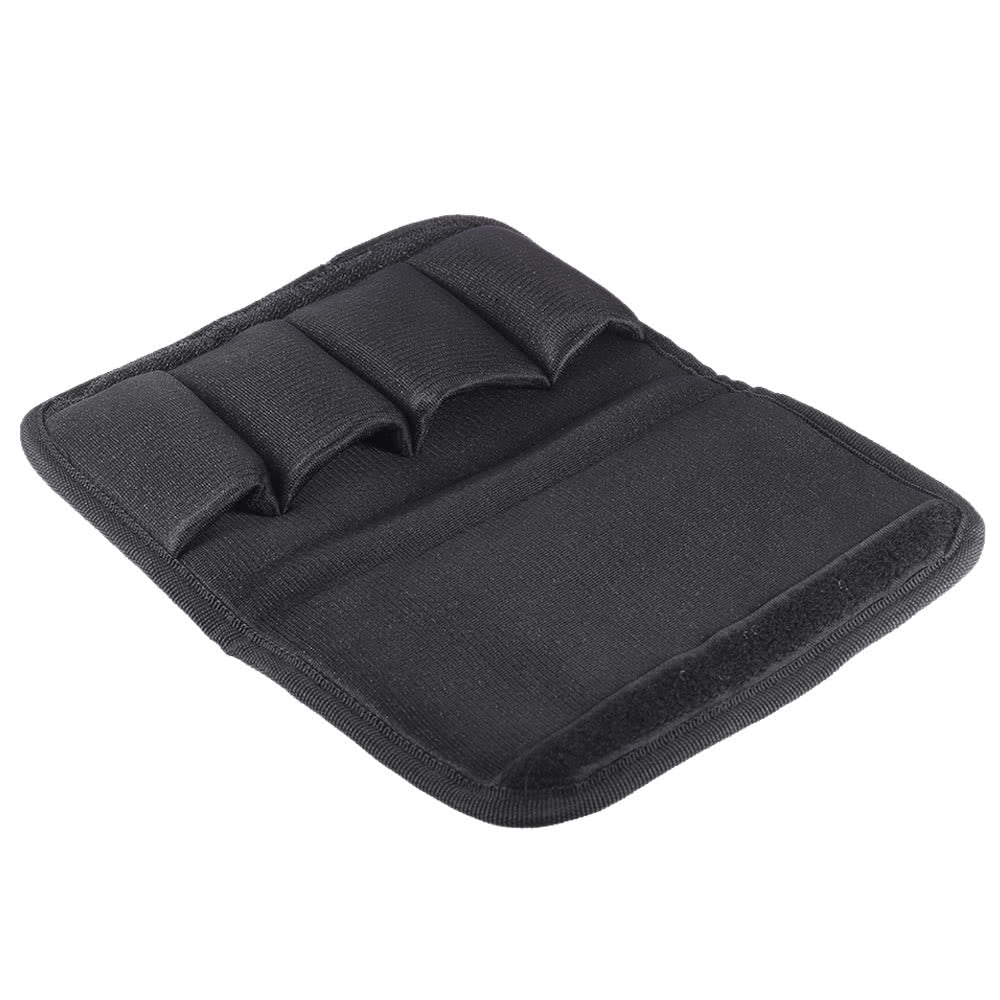 Black Mouthpiece Pouch Bag for Trombone, Euphonium, Trumpet - 4 Soft Compartments, Durable