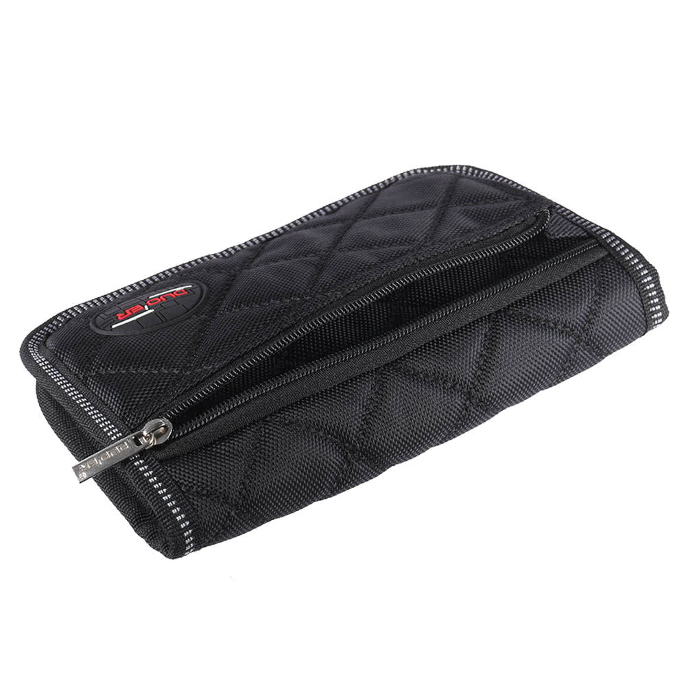 Black Mouthpiece Pouch Bag for Trombone, Euphonium, Trumpet - 4 Soft Compartments, Durable