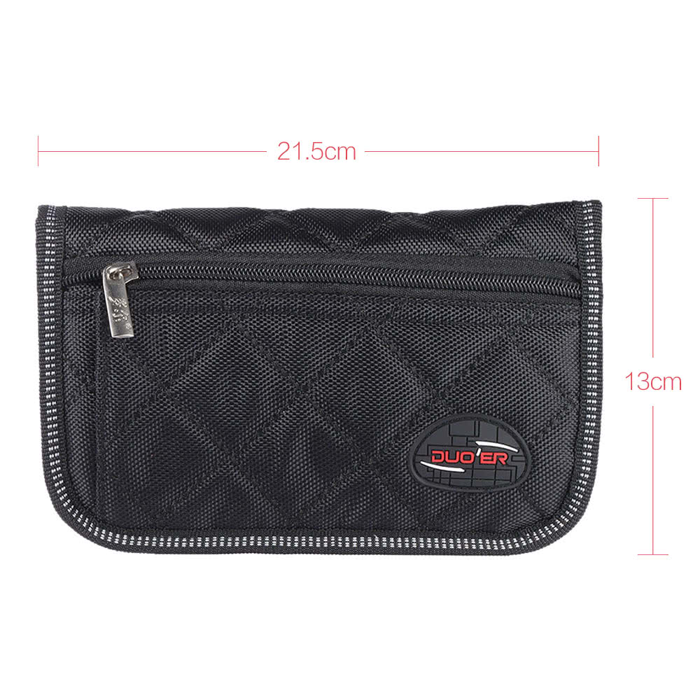 Black Mouthpiece Pouch Bag for Trombone, Euphonium, Trumpet - 4 Soft Compartments, Durable