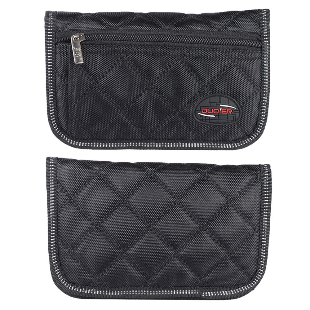 Black Mouthpiece Pouch Bag for Trombone, Euphonium, Trumpet - 4 Soft Compartments, Durable