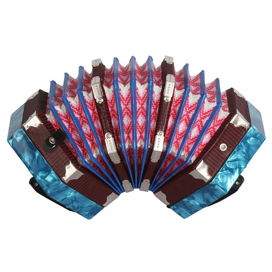20-Button 40-Reed Anglo Concertina Accordion with Carrying Bag
