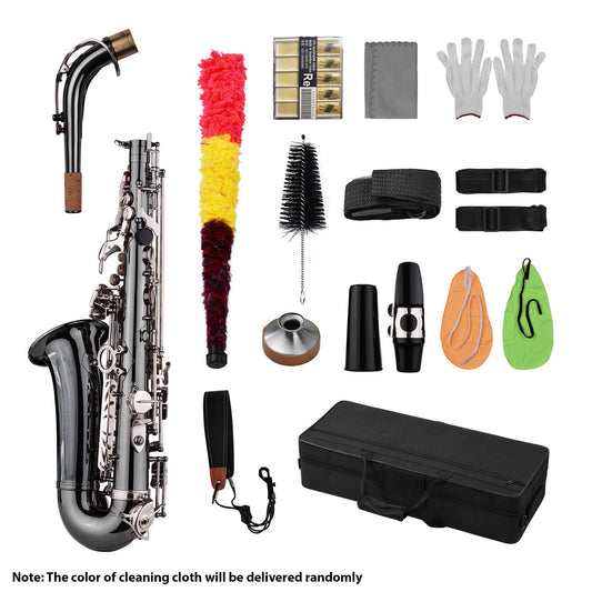 Eb E-flat Alto Saxophone - Professional Brass Bend Sax