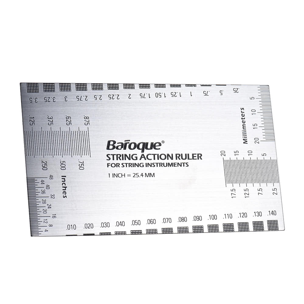 Guitar Bass Mandolin Banjo String Action Ruler Gauge Tool in/mm