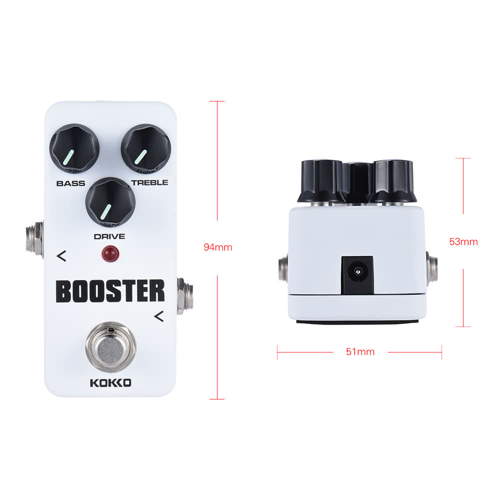 KOKKO FBS2 Compact Guitar Effect Pedal with 2-Band EQ and Boost