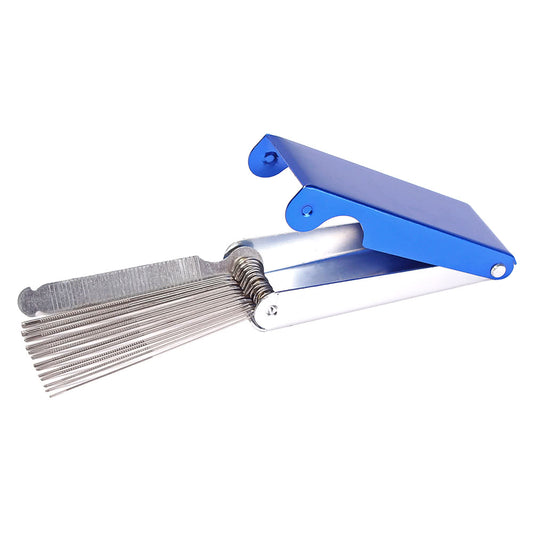 Luthiers Tool Set: 13 Guitar Nut Bridge Files & Flat File for String Groove Slot (Guitar, Banjo, Mandolin, Bass)