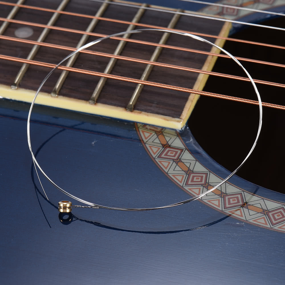 Orphee TX-1 Acoustic Folk Guitar 1st E-String Replacement (.010) 10-Pack, High-Carbon Steel Core, 75/25 Phosphor Bronze, Extra Light Tension