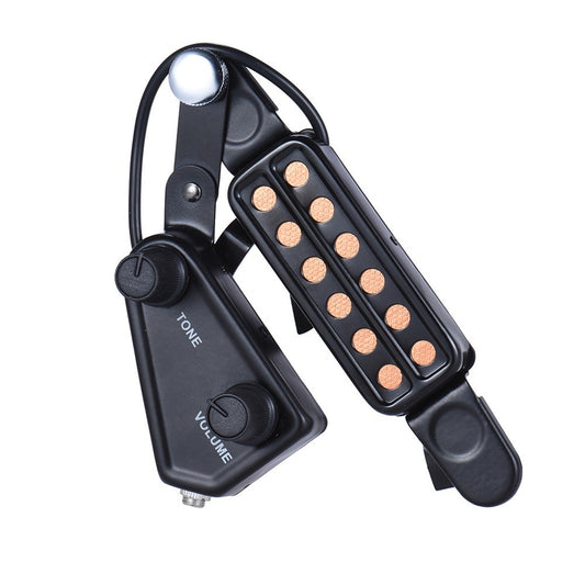 12-Hole Acoustic Guitar Sound Hole Pickup with Magnetic Transducer & Tone Volume Control