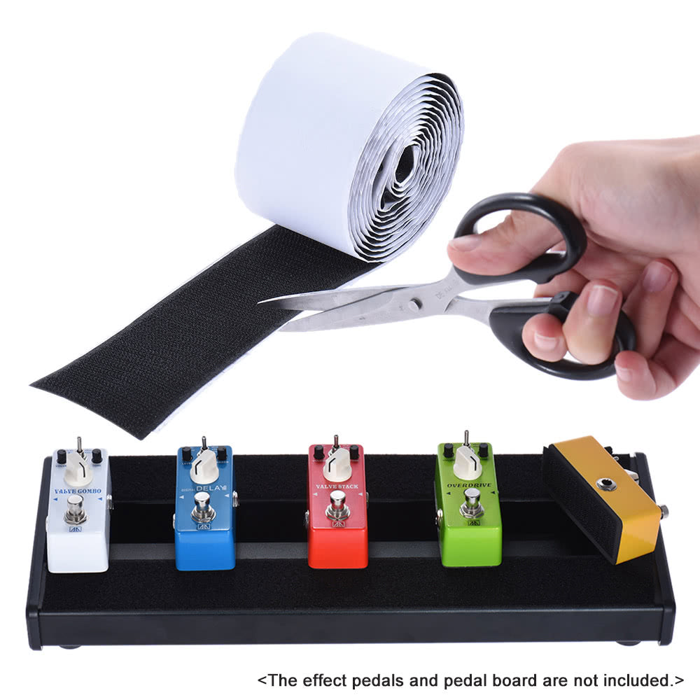 Guitar Pedalboard Mounting Tape Fastener - 2M x 5CM, 2-Pack (Hook & Loop)