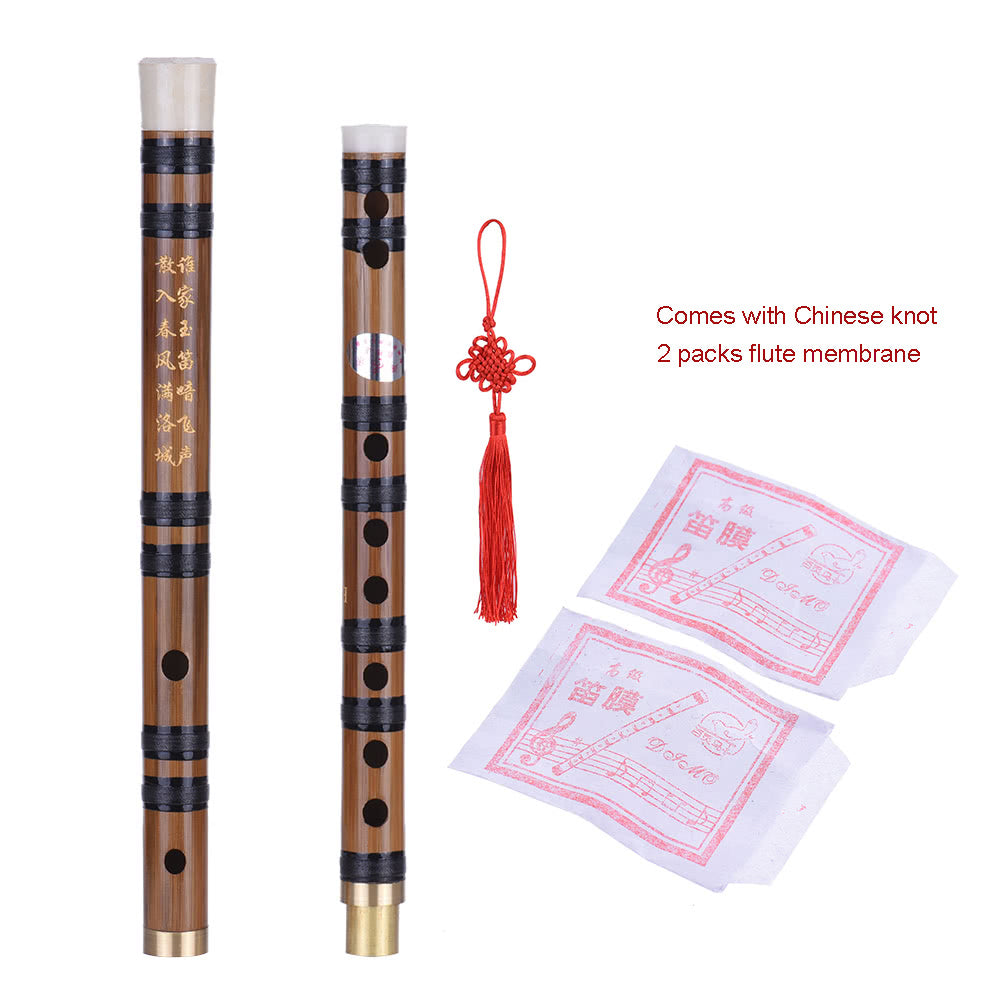 Handmade Pluggable Bitter Bamboo Dizi: Beginners Traditional Chinese Flute in E Key