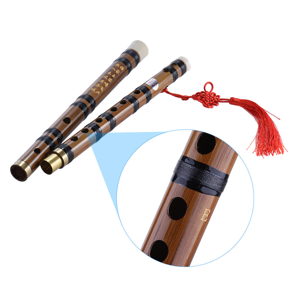 Handmade Pluggable Bitter Bamboo Dizi: Beginners Traditional Chinese Flute in E Key