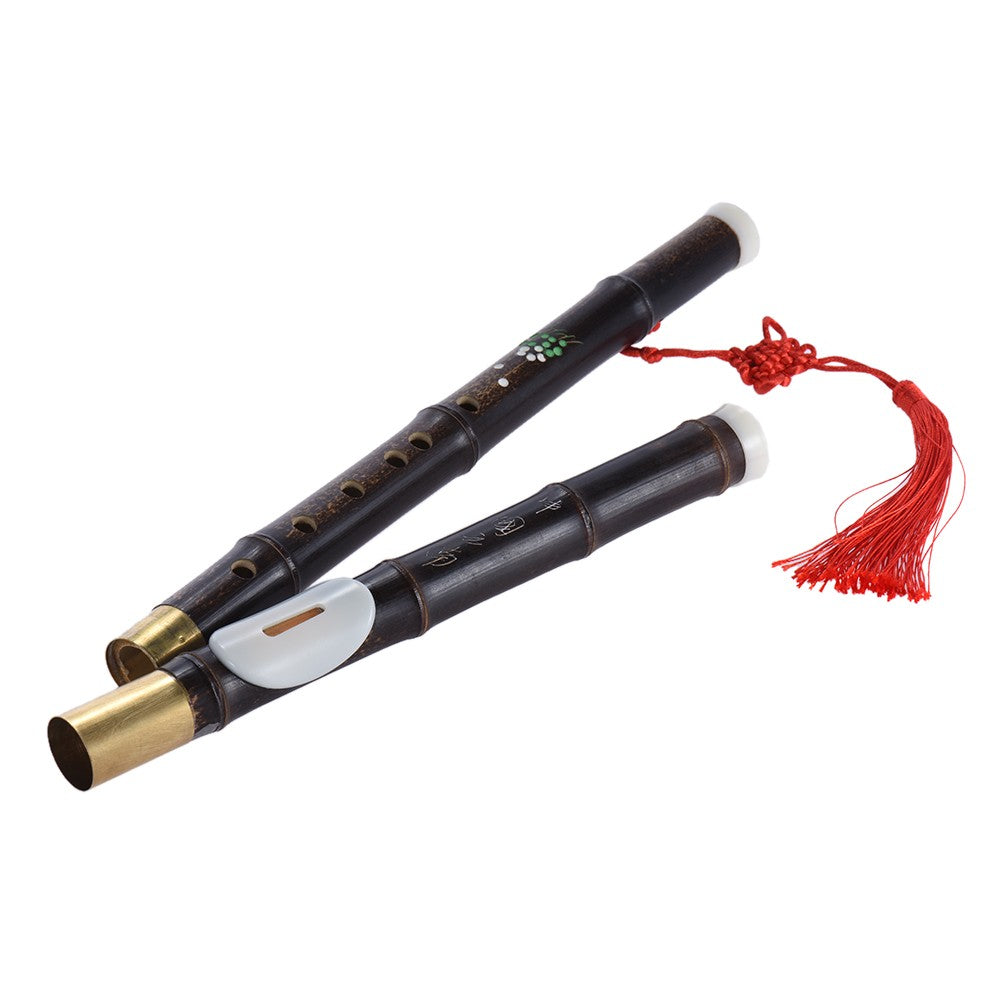 Detachable Natural Black Bamboo Bawu Flute in G Key - Ideal for Beginner Music Lovers