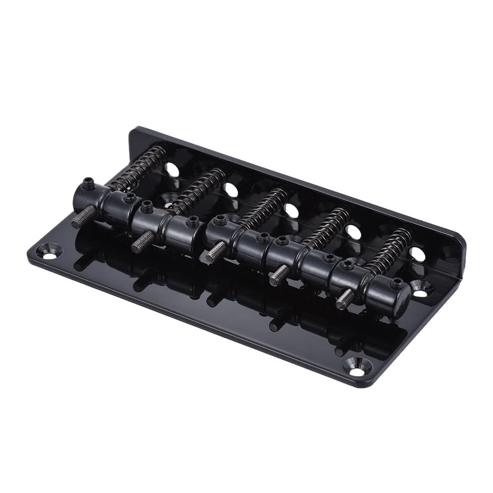Golden 5-Saddle Bridge Set for 5-String Electric Bass Guitar Replacement Parts