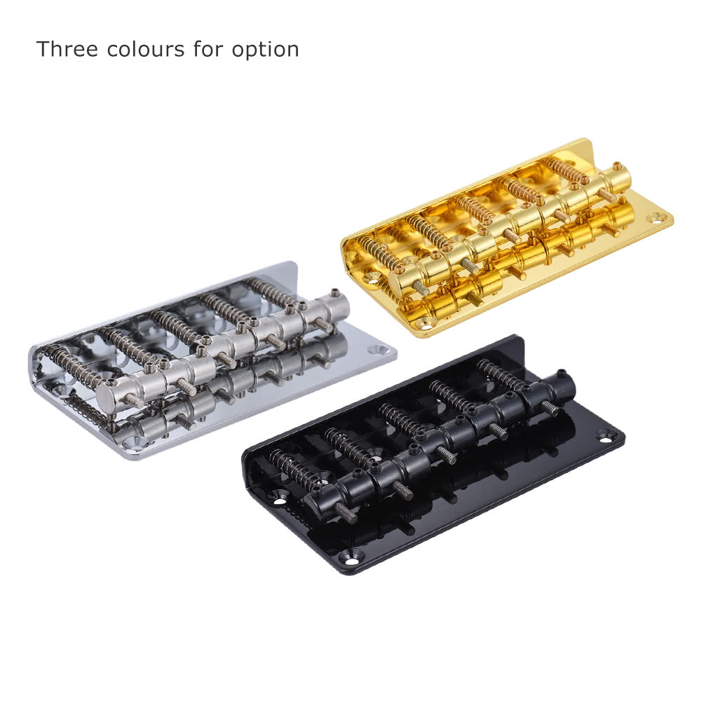 Golden 5-Saddle Bridge Set for 5-String Electric Bass Guitar Replacement Parts
