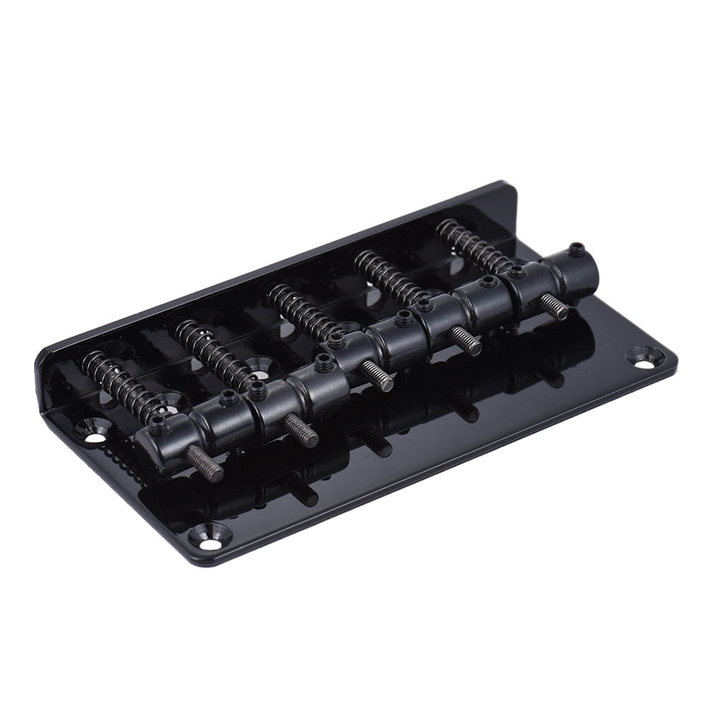 Golden 5-Saddle Bridge Set for 5-String Electric Bass Guitar Replacement Parts