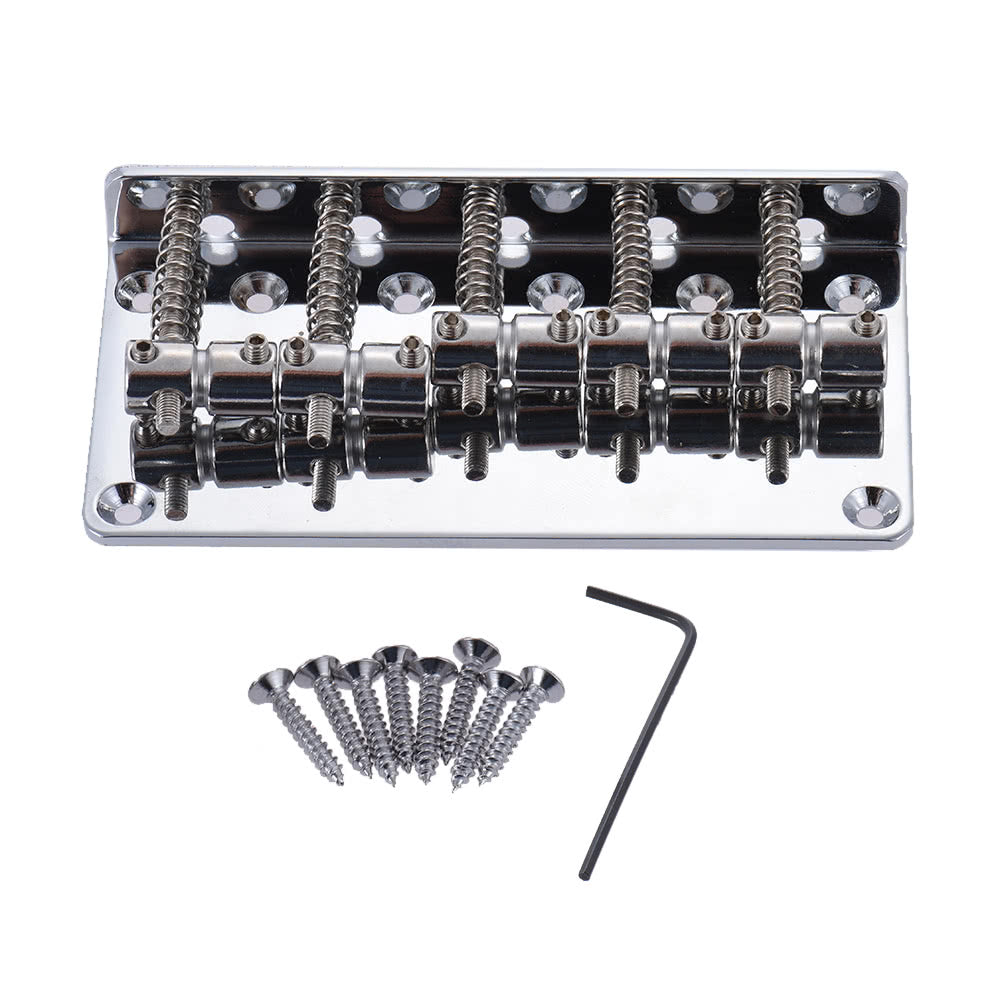 Golden 5-Saddle Bridge Set for 5-String Electric Bass Guitar Replacement Parts