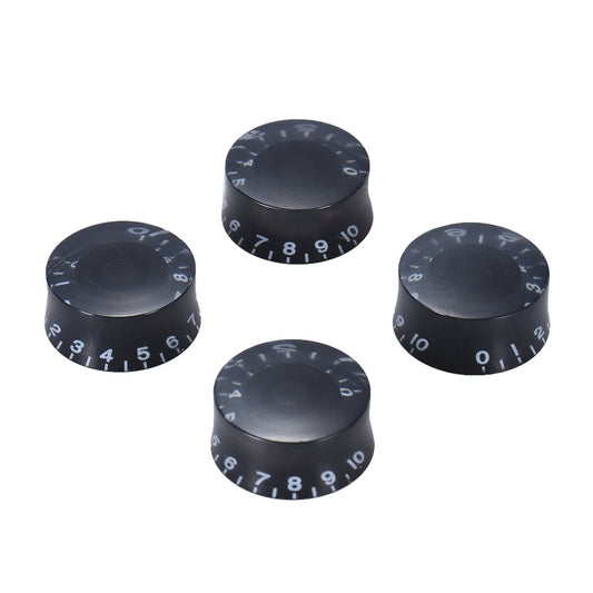 4pcs Black Speed Volume Tone Control Knobs for Gibson Les Paul Electric Guitar Replacement Parts