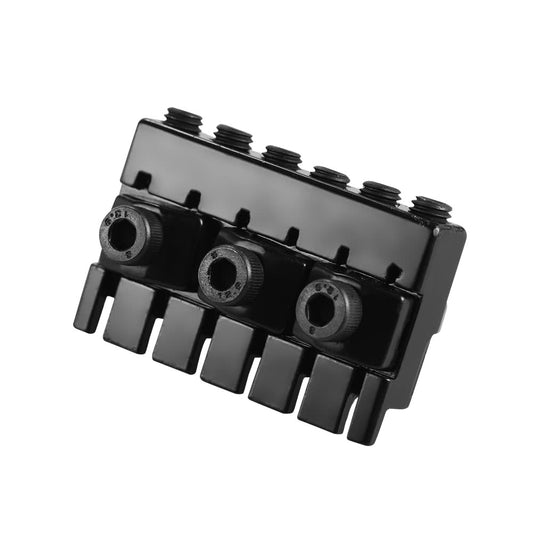 Black Headless 6-String Electric Guitar Locking Nut Set with Wrenches & Screws