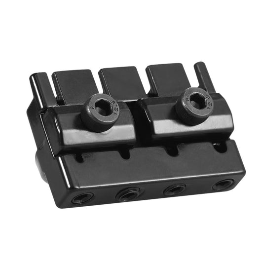 Headless 4-String Electric Bass Guitar Locking Nut Set with Wrenches & Screws - Black
