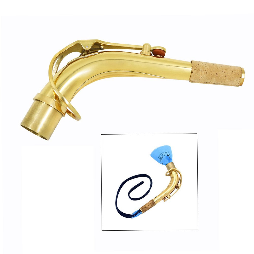 Alto Saxophone Neck Bend, Brass, 24.5mm with Cleaning Cloth & Cork Grease Accessory