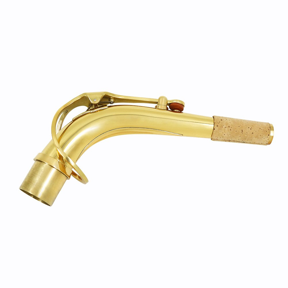 Alto Saxophone Neck Bend, Brass, 24.5mm with Cleaning Cloth & Cork Grease Accessory