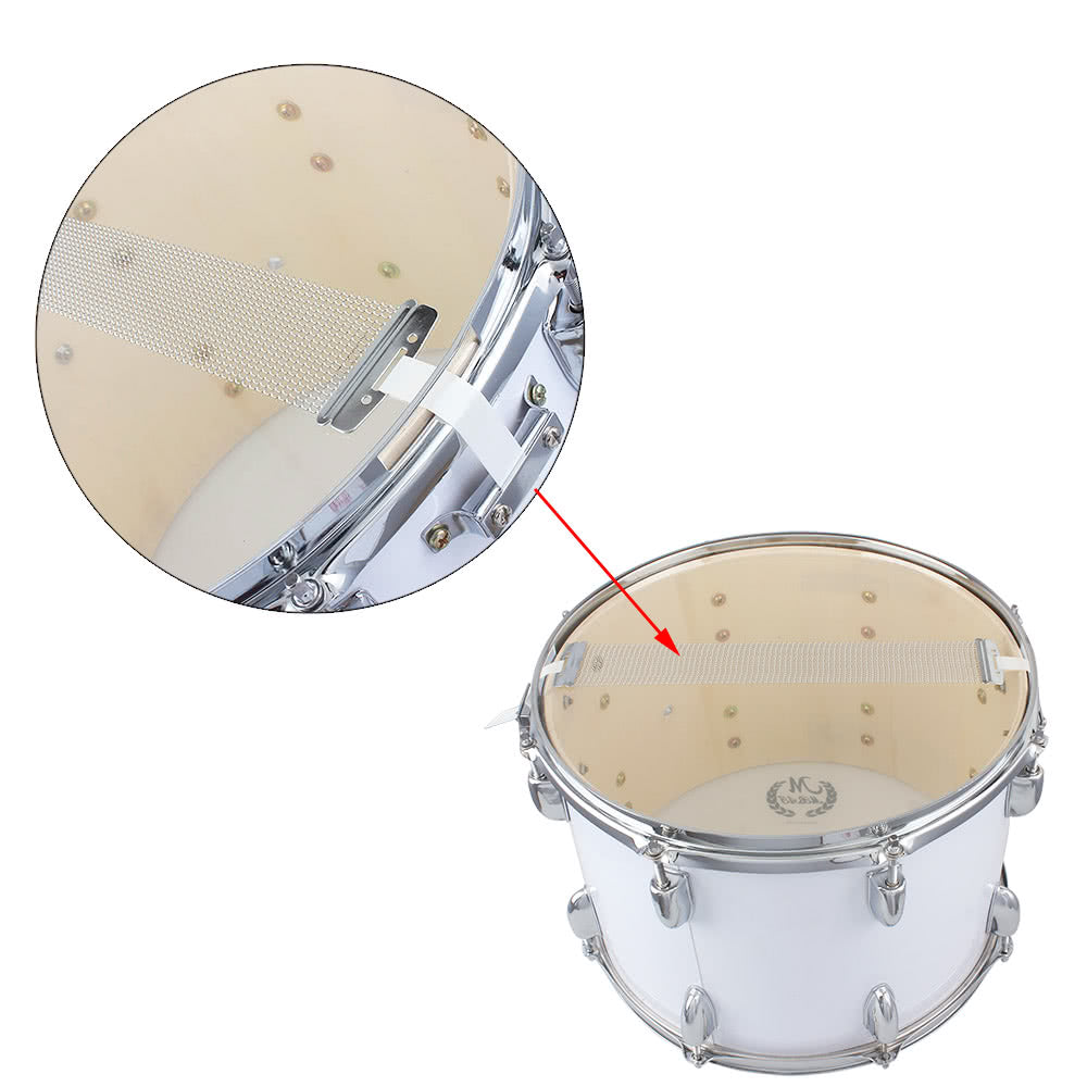 14 Stainless Steel & Maple Marching Drum with PVC Drumhead, Sticks, Strap & Key for Students & Professionals