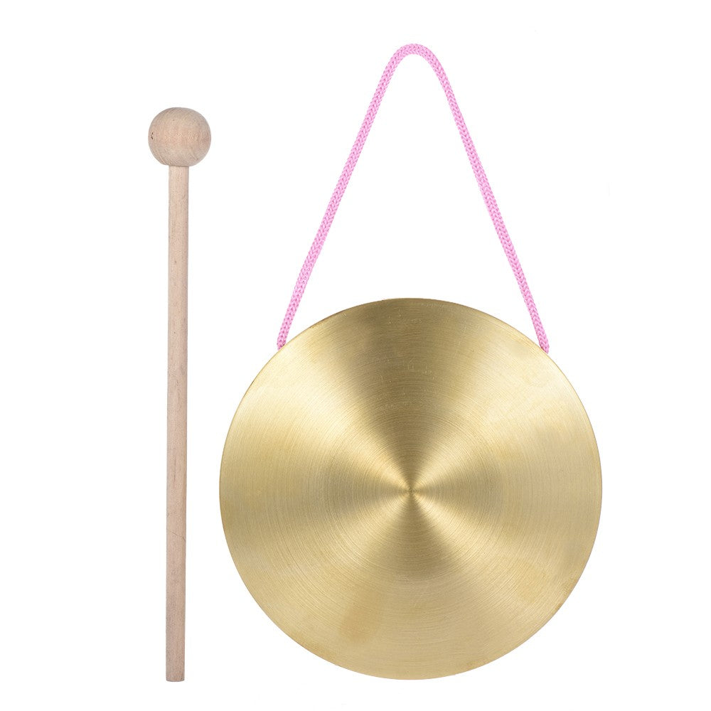 30cm Brass Copper Hand Gong Cymbals with Hammer - Chapel Opera Percussion Instrument