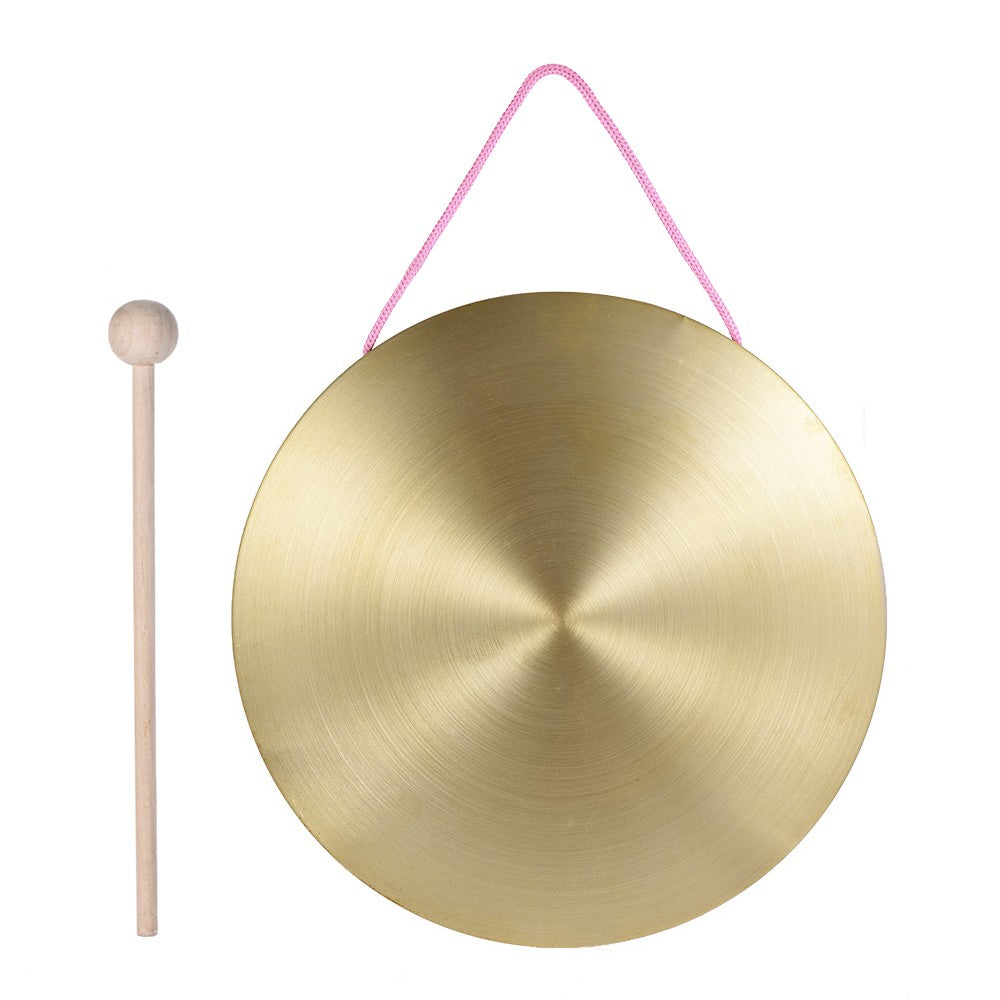 30cm Brass Copper Hand Gong Cymbals with Hammer - Chapel Opera Percussion Instrument
