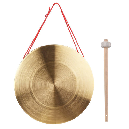 30cm Brass Copper Hand Gong Cymbals with Hammer - Chapel Opera Percussion Instrument