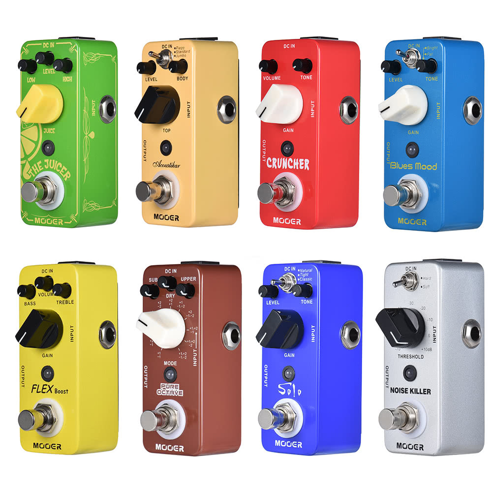 MOOER SOLO High-Gain Distortion Guitar Pedal, True Bypass, Full Metal Shell