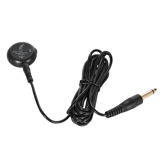Adeline AD-35 Mini Piezo Pickup Contact Mic for Acoustic/Classical/Folk Guitar, Violin, Ukulele - 6.35mm Plug & 3m Cable