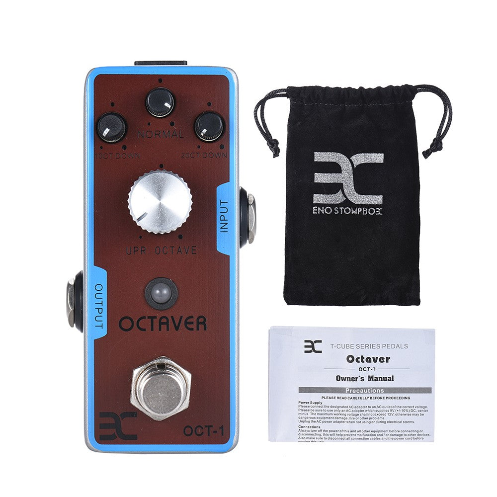 ENO OCT-1 Octave Mini Guitar Effect Pedal, True Bypass, Full Metal Shell