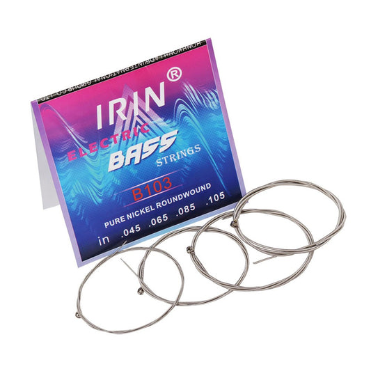 Nickel Round Wound 4-String Electric Bass Guitar Strings - High-Carbon Steel Core (1.14-2.67)