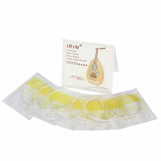 12-String Oud Set: Clear Nylon & Silver-Plated Copper Alloy (G-D-A-E-B-F)