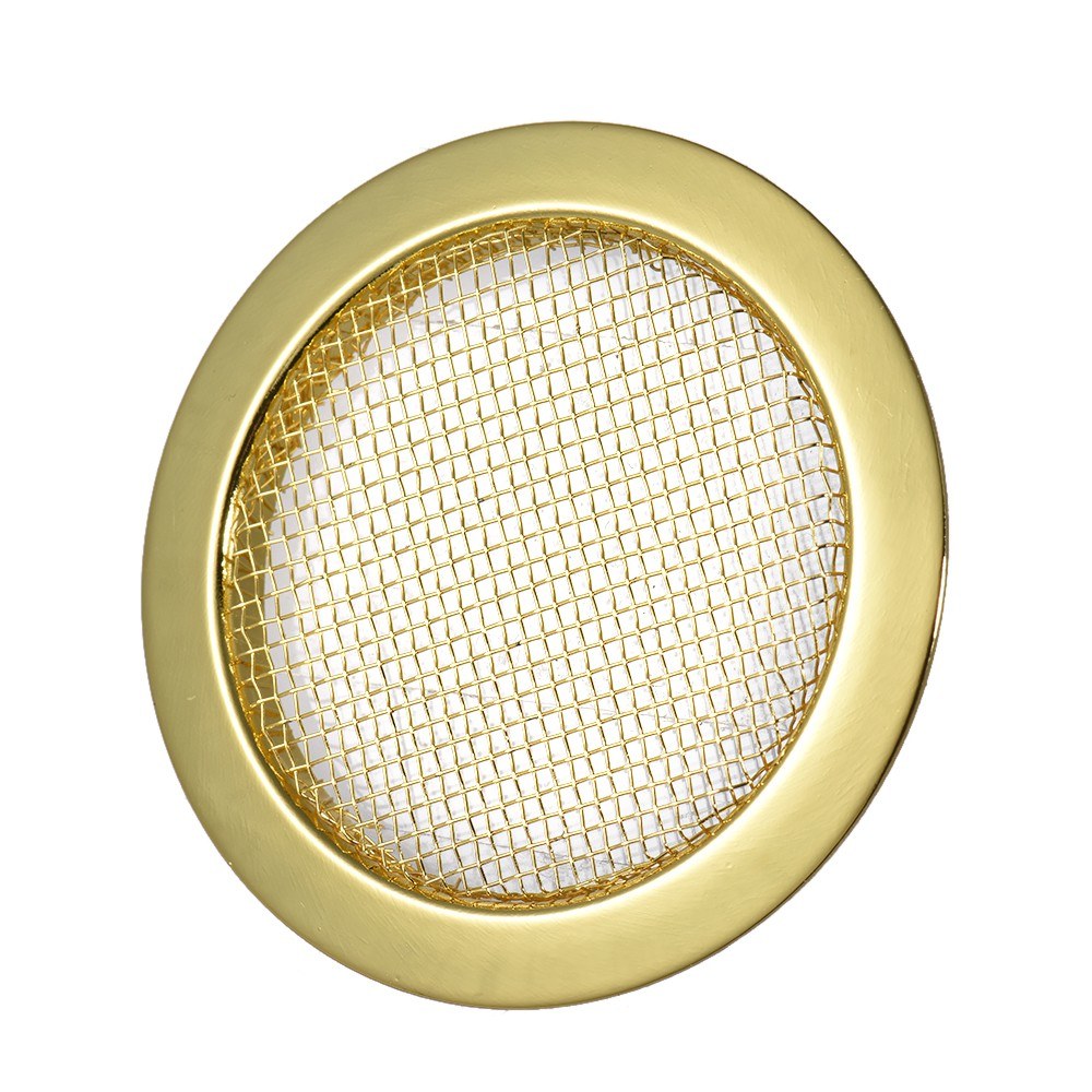 Gold Sound Hole Inserts for Dobro Resonator & Cigar Box Guitars (2-Pack)