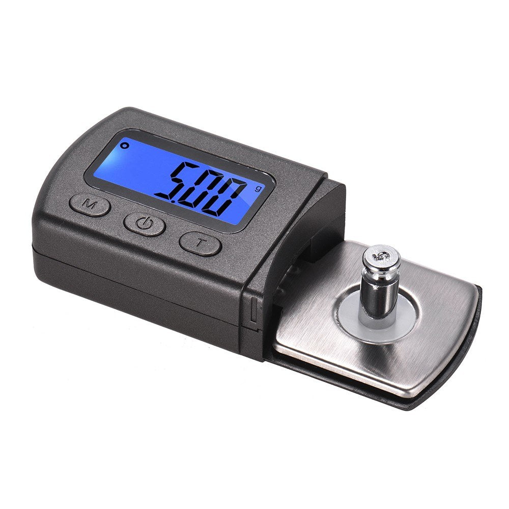 Digital Stylus Force Gauge for Turntables ±0.01g Precision with LCD & 5g Calibration Weight