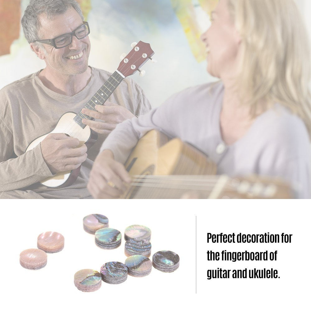 White Mother of Pearl 6mm Fretboard Position Marker Dots, Pack of 10