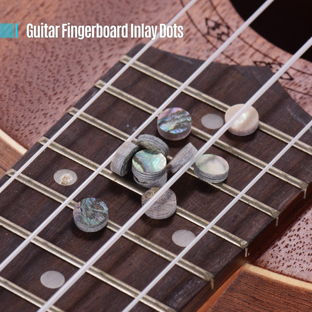 White Mother of Pearl 6mm Fretboard Position Marker Dots, Pack of 10