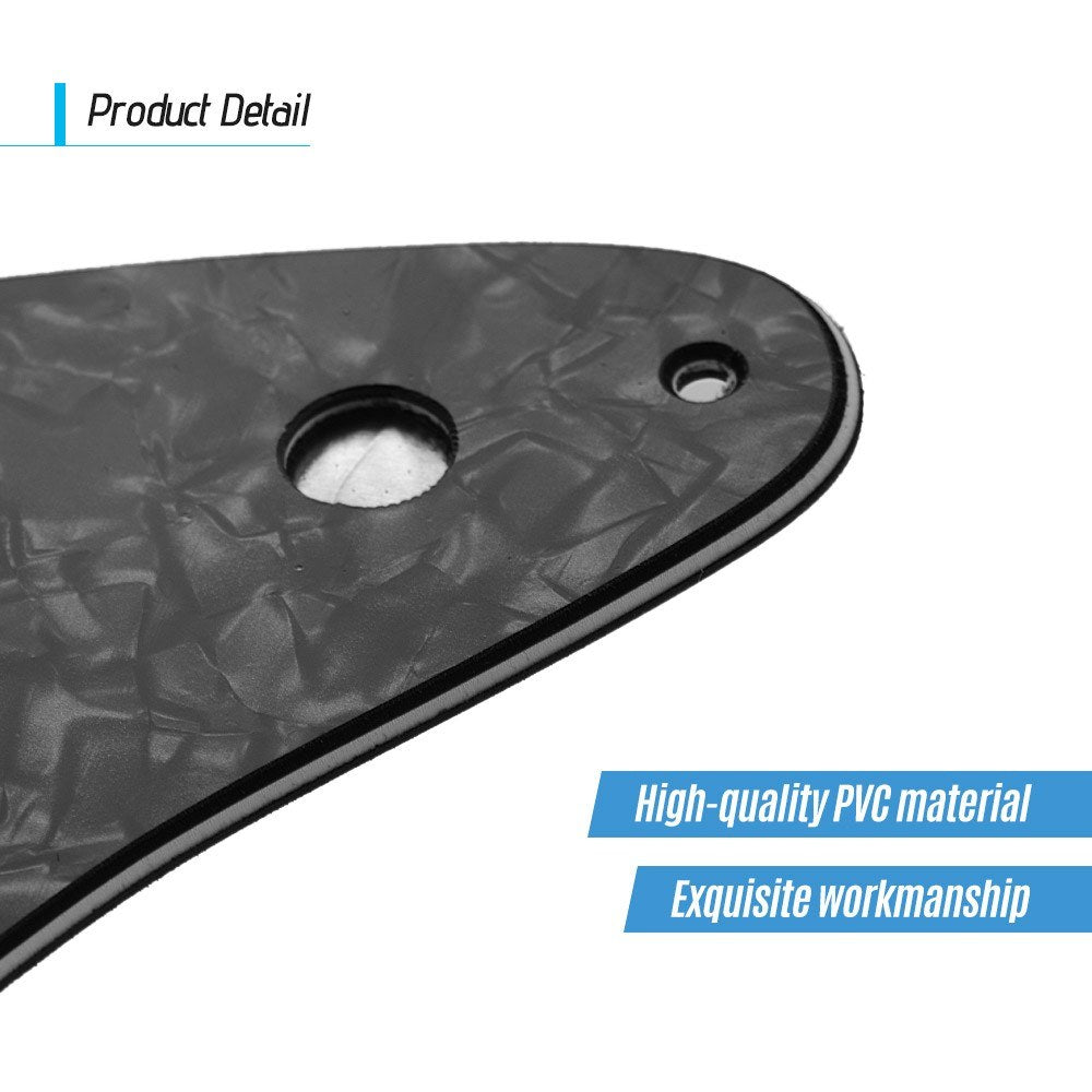 Blue Pearl SSS Electric Guitar Pickguard Set with Back Plate & Screws for American ST Style Guitars